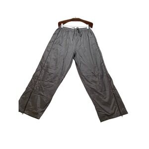 K-Swiss Training Men XXL Gray Nylon Mesh Lined Track Pants Windbreaker Athletic